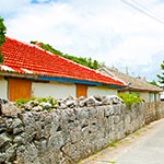 An old-fashioned Okinawan houses